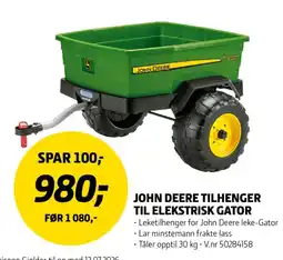 Felleskjøpet John Deere tilhenger til elekstrisk gator tilbud