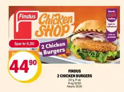 Coop Extra FINDUS 2 CHICKEN BURGERS tilbud