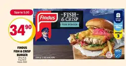 Coop Extra FINDUS FISH & CRISP BURGER tilbud