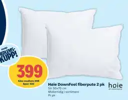 Coop Extra Høie DownFeel fiberpute 2 pk tilbud
