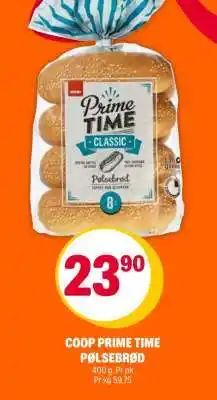 Coop Extra COOP PRIME TIME PØLSEBRØD tilbud