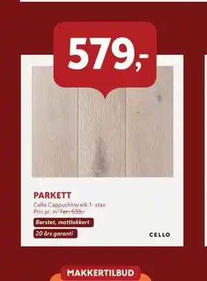 Byggmakker PARKETT tilbud