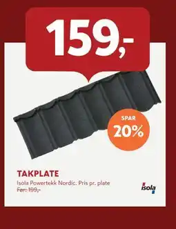 Byggmakker TAKPLATE tilbud
