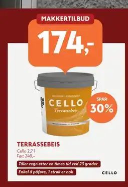 Byggmakker TERRASSEBEIS tilbud
