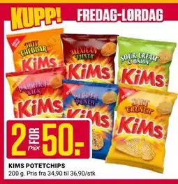Europris KIMS POTETCHIPS tilbud