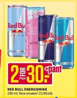 Europris RED BULL ENERGIDRIKK tilbud