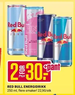 Europris RED BULL ENERGIDRIKK tilbud