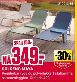 Europris SOLSENG MAYA tilbud