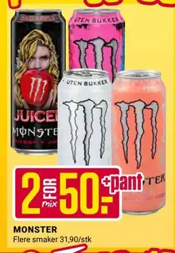 Europris MONSTER tilbud