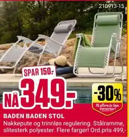 Europris BADEN BADEN STOL tilbud