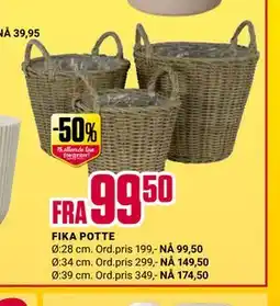 Europris FIKA POTTE tilbud
