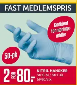 Europris NITRIL HANSKER, Medlemspris tilbud