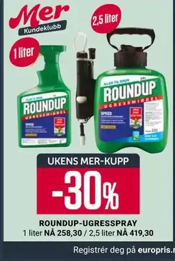Europris ROUNDUP-UGRESSPRAY, App-pris tilbud