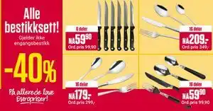 Europris Alle bestikksett! tilbud