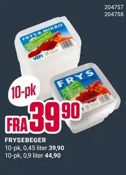 Europris FRYSEBEGER tilbud