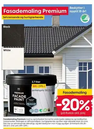 Rusta Fasademaling Premium tilbud