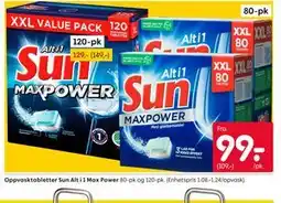 Rusta Oppvasktabletter Sun Alt i 1 Max Power tilbud