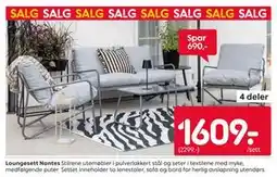 Rusta Loungesett Nantes tilbud