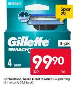 Rusta Barberblad, herre Gillette Mach3 tilbud