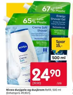 Rusta Nivea dusjgele og dusjkrem tilbud