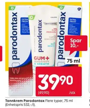 Rusta Tannkrem Parodontax tilbud