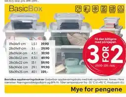 Rusta BasicBox oppbevaringsbokser tilbud