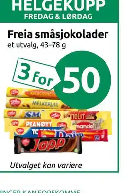 Joker Freia småsjokolader tilbud
