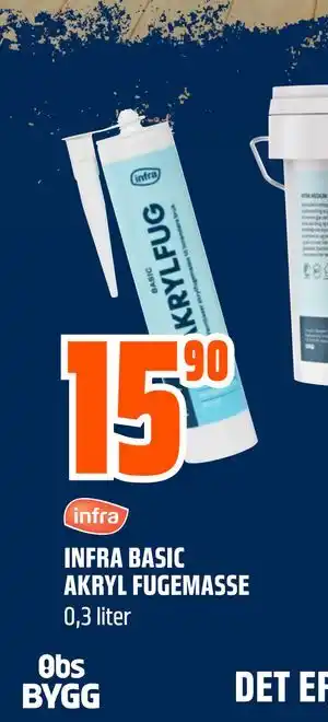 Obs Bygg INFRA BASIC AKRYL FUGEMASSE tilbud
