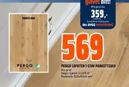 Obs Bygg PERGO LOFOTEN 1-STAV PARKETTGULV tilbud