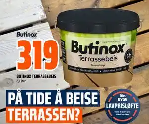 Obs Bygg BUTINOX TERRASSEBEIS tilbud