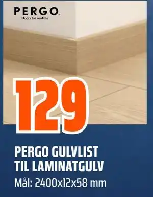 Obs Bygg PERGO GULVLIST TIL LAMINATGULV tilbud