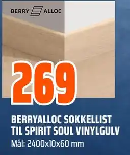 Obs Bygg BERRYALLOC SOKKELLIST TIL SPIRIT SOUL VINYLGULV tilbud