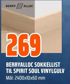 Obs Bygg BERRYALLOC SOKKELLIST TIL SPIRIT SOUL VINYLGULV tilbud