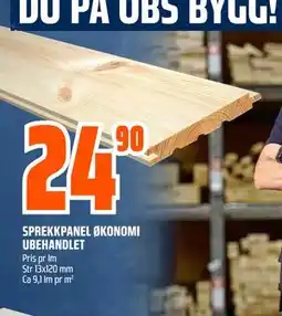 Obs Bygg SPREKKPANEL ØKONOMI UBEHANDLET tilbud