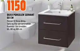 Obs Bygg DUXA PORSELEN SERVANT 60 CM tilbud
