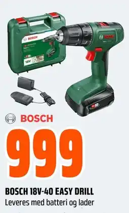 Obs Bygg BOSCH 18V-40 EASY DRILL tilbud