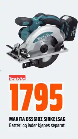 Obs Bygg MAKITA DSS610Z SIRKELSAG tilbud