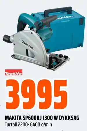Obs Bygg MAKITA SP6000J 1300 W DYKKSAG tilbud