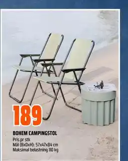 Obs Bygg BOHEM CAMPINGSTOL tilbud
