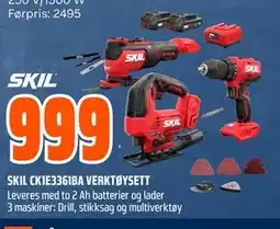 Obs Bygg SKIL CK1E3361BA VERKTØYSETT tilbud