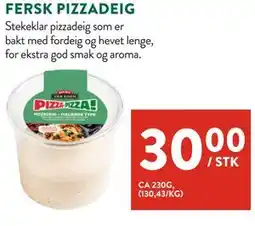 Jacobs FERSK PIZZADEIG tilbud