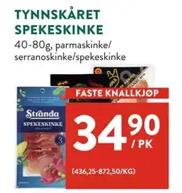 Jacobs TYNNSKÅRET SPEKESKINKE tilbud