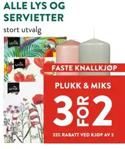 Jacobs ALLE LYS OG SERVIETTER tilbud
