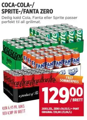 COCA-COLA-/ SPRITE-/FANTA ZERO