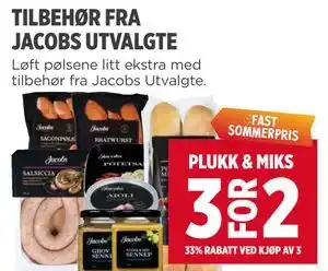 TILBEHØR FRA JACOBS UTVALGTE