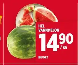 Meny HEL VANNMELON tilbud
