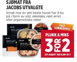 Meny SJØMAT FRA JACOBS UTVALGTE tilbud
