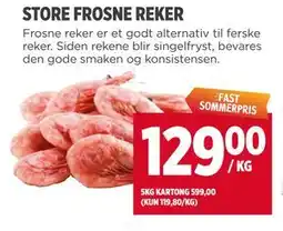 Meny STORE FROSNE REKER tilbud