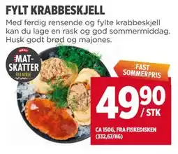 Meny FYLT KRABBESKJELL tilbud