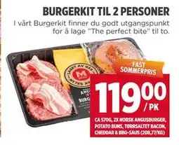 Meny BURGERKIT TIL 2 PERSONER tilbud